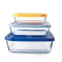 Conjunto de 3 tuppers cuadrados