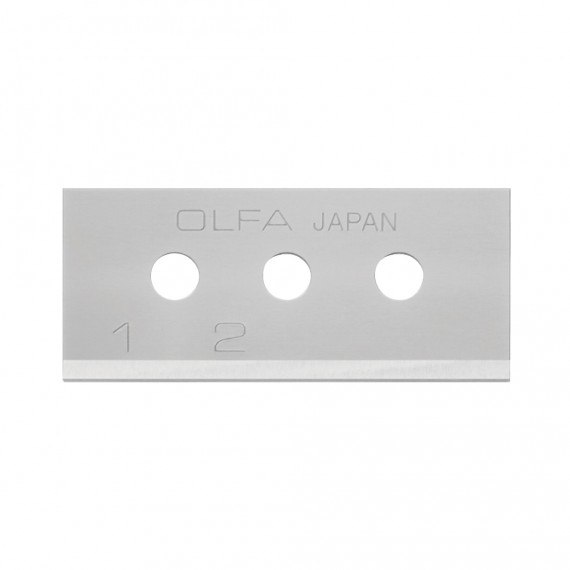 Juego de 10 cuchillas skb-10/10b rectangular plateadas 40 x 17,8 x 0,4 mm