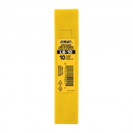 Juego de 10 cuchillas lb-10 troceables plateadas 18 mm