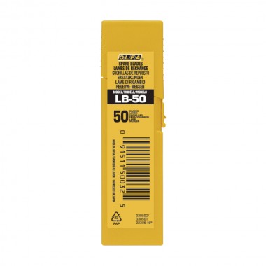 Juego de 50 cuchillas lb-50 troceables plateadas 18 mm