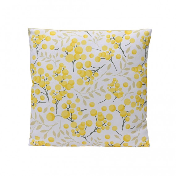 Cojín cuadrado poliéster estampado, exterior, 45 x 45 x 8 cm