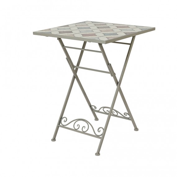 Mesa plegable bistró mosaico 58 x 58 x 76 cm