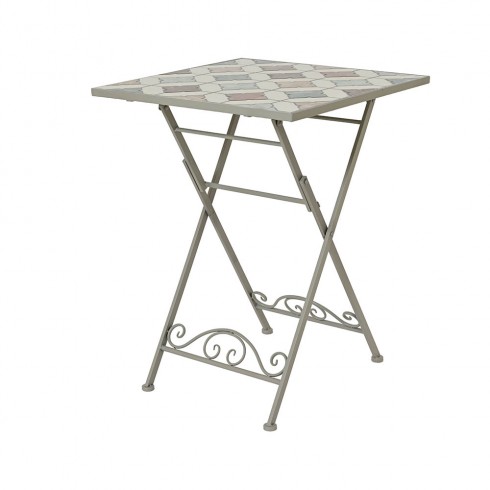 Mesa plegable bistró mosaico 58 x 58 x 76 cm