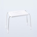 Taburete de baño, blanco, 50 x 24 cm
