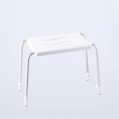 Taburete de baño, blanco, 50 x 24 cm