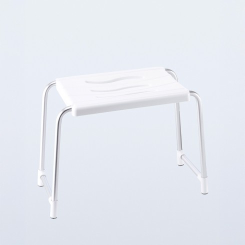 Taburete de baño, blanco, 50 x 24 cm