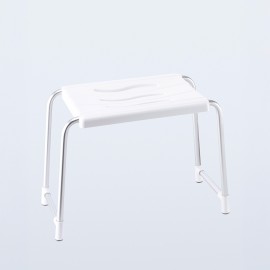 Taburete de baño, blanco, 50 x 24 cm