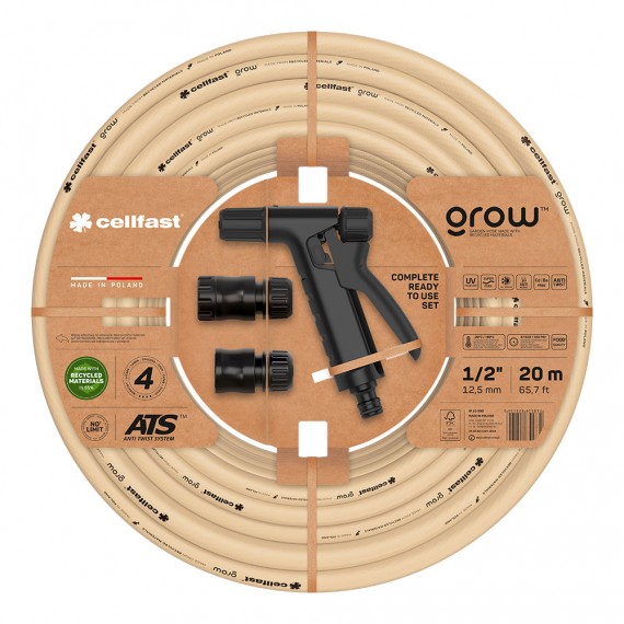 Kit manguera de jardín grow 20 m (1/2" 12.5 mm)