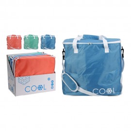 Nevera tipo bolsa isotermica 24 l ribete blanco, colores surtidos