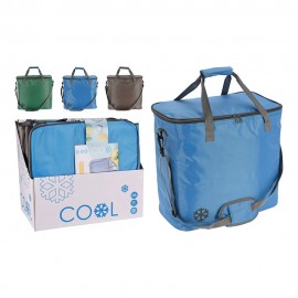 Nevera tipo bolsa isotermica 24 l ribete negro, colores surtidos