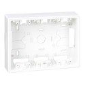 Base caja pared superficie para 3 elementos dobles, blanca, simon 500 cima