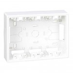 Base caja pared superficie para 3 elementos dobles, blanca, simon 500 cima