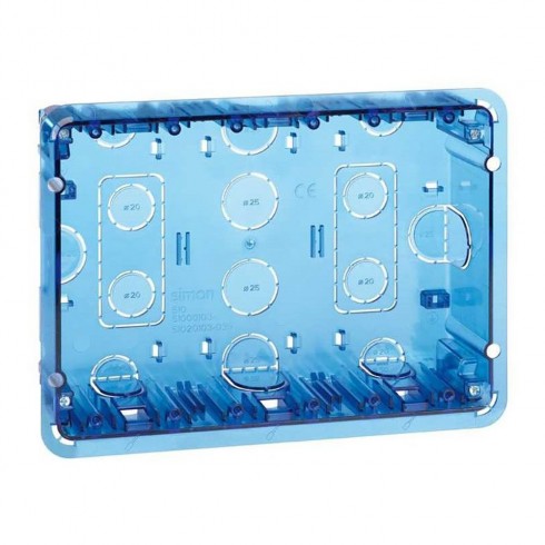 Caja simon 500 cima pared empotrar 3 elementos dobles
