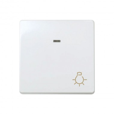 Pulsador ancho luminoso simon 27 blanco