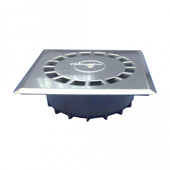 Sumidero pvc sifonico vertical estandar inoxidable t-88 i 15 x 15 cm / 165 x 165 x 50,5 mm / ø50 mm