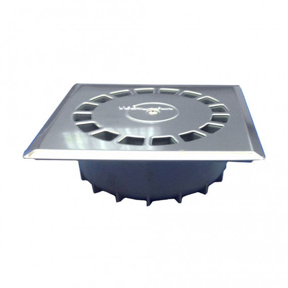 Sumidero pvc sifonico vertical estandar inoxidable, t-88 i 10 x 10 cm / 117 x 117 x 44 mm / ø40 mm