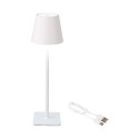 Lámpara led de mesa recargable para exterior y interior color blanco 37 cm