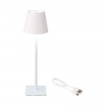Lámpara led de mesa recargable para exterior y interior color blanco 37 cm