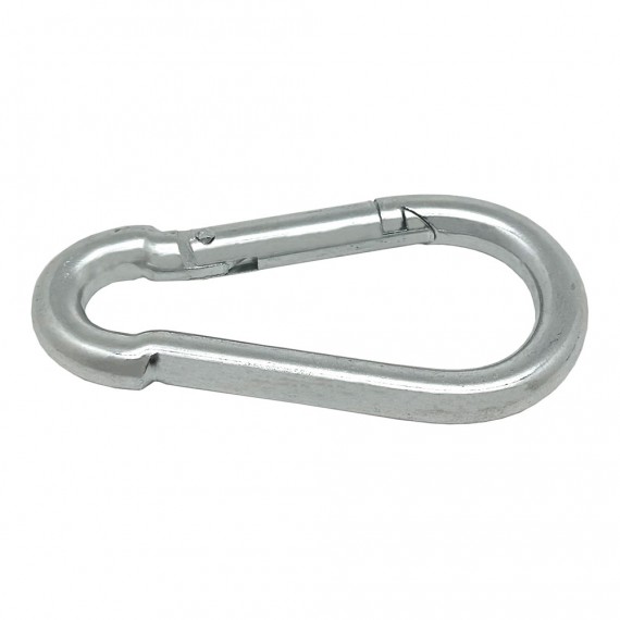 Mosquetón bombero sin seguro, msq01, acero galvanizado, 10 x 100 mm