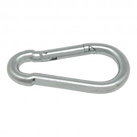 Mosquetón bombero sin seguro, msq01, acero galvanizado, 10 x 100 mm