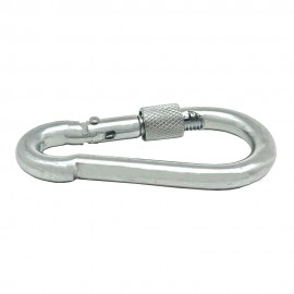 Mosquetón bombero con seguro, msq02, acero galvanizado, 10 x 100 mm