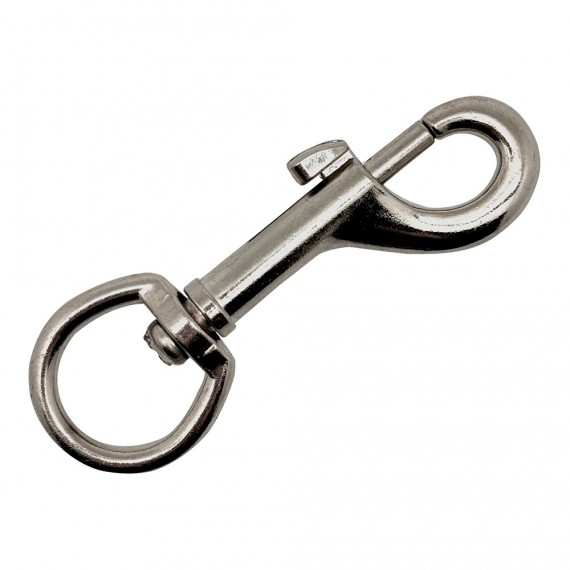 Mosquetón llavero anilla, msq05, acero niquelado, 82 mm, 3/4"