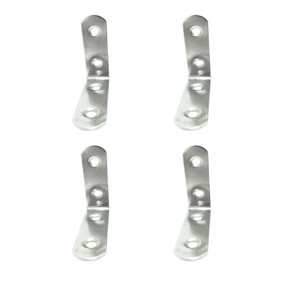 Ángulo refuerzo an24, acero inoxidable, 50 x 50 x 16 mm. 4 unidades