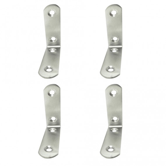 Ángulo refuerzo an24, acero inoxidable, 60 x 60 x 19 mm. 4 unidades