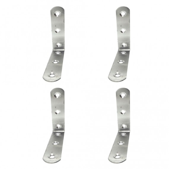 Ángulo refuerzo an24, acero inoxidable, 80 x 80 x 19 mm. 4 unidades