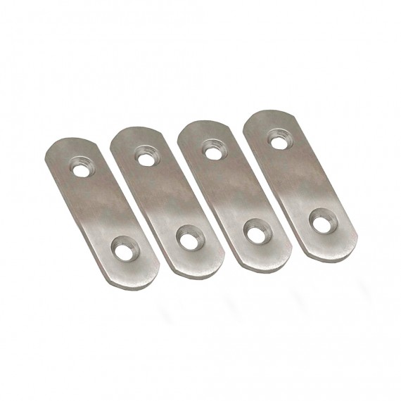 Placa recta unión plc14, acero inoxidable, 40 x 16 x 1,5 mm. 4 unidades