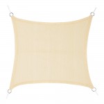 Toldo vela cuadrado beige 3,6 x 3,6 m