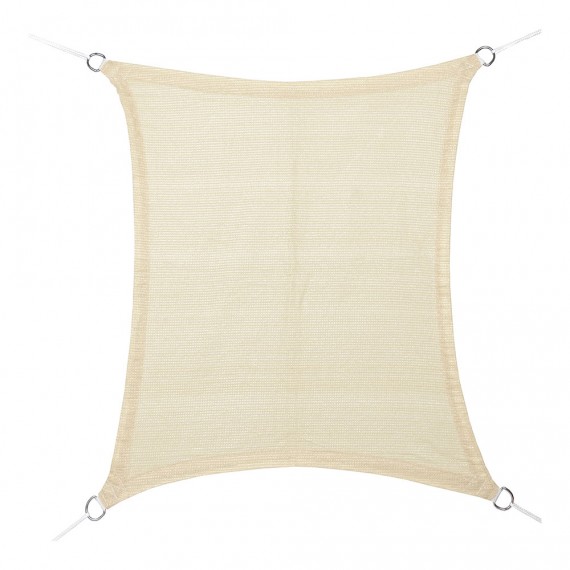 Toldo vela rectangular beige 3 x 4 m