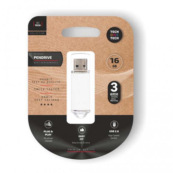 Memoria usb basic white pendrive 16 gb