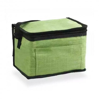 Nevera diseño tejana con asa, color verde, 4,5 l
