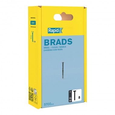 Clavo 8 / 15 mm galvanizado brad, 5700 uds