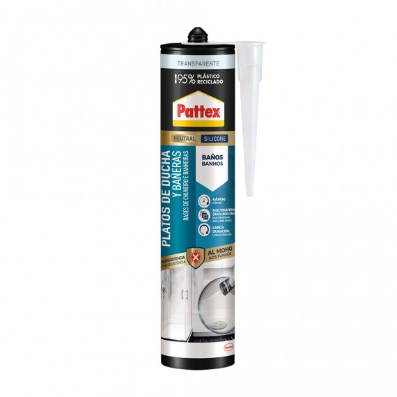Pattex platos de ducha y bañeras, transparente 280 ml