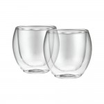 Vaso de doble pared palermo, resistentes a golpes y temperaturas 100 ml, 2 uds