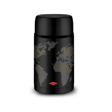 Termo para sólidos negro mapa 1000 ml