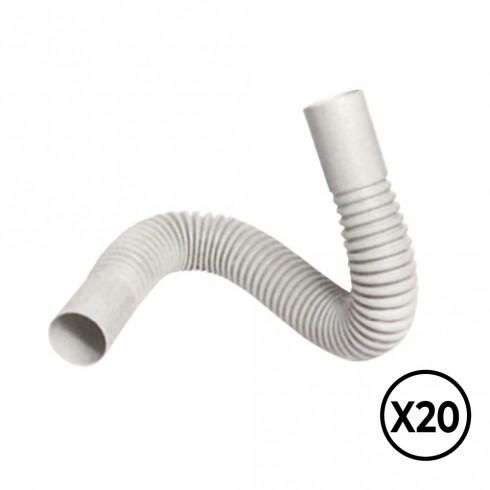 Curva flexible pvc ø 20 mm, 20 unidades