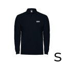*merchandising* polo negro manga larga talla-s 65% poliéster 35% algodon edm