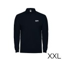 *merchandising* polo negro manga larga talla-xxl 65% poliéster 35% algodon edm