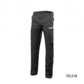*merchandising* pantalon largo negro talla-xl serigrafiado edm