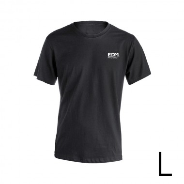 *merchandising* camiseta negra talla-l manga corta bordado edm
