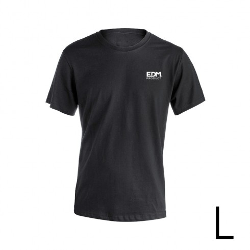 *merchandising* camiseta negra talla-l manga corta bordado edm