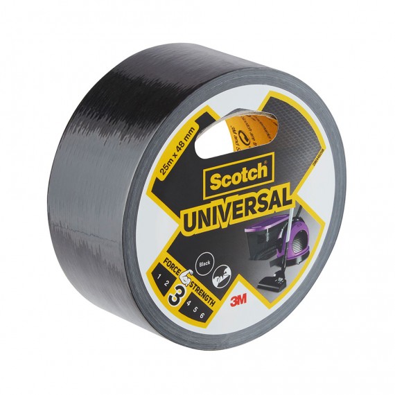Cinta americana universal 3 25 m x 48 mm, negra