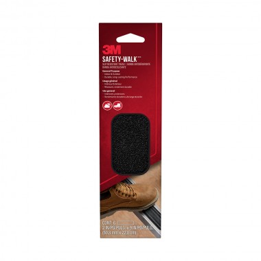 Tira antideslizante, exterior, negra, 50 mm x 22,8 cm, 6 uds, uso general