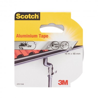 Cinta de aluminio altas temperaturas, 15 m x 48 mm
