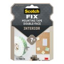 Cinta doble cara de montaje para interiores, 19mmx5m, máx 7kg