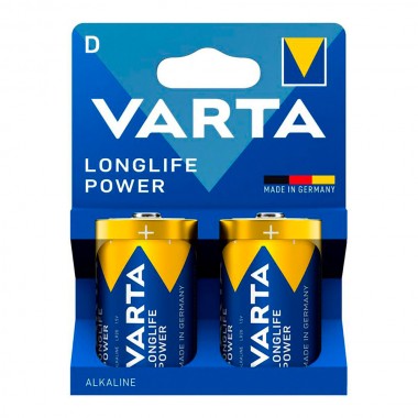 Pila alkalina longlife power d - lr20 (blister 2 uds) ø34,2 x 61,5 mm