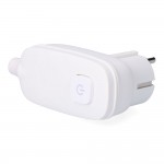Clavija con t/t (schuko) + interruptor luminoso 16 a 250 v, blanca, 95 x 40 x 70 mm (retractilado)